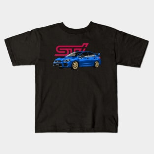 WRX STi Rally Blue Final Edition Kids T-Shirt